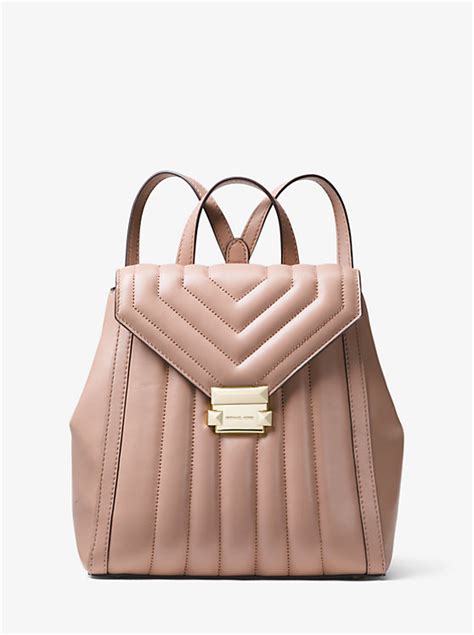 michael kors whitney quilted leather|MICHAEL MICHAEL KORS Whitney Quilted Leather Backpack.